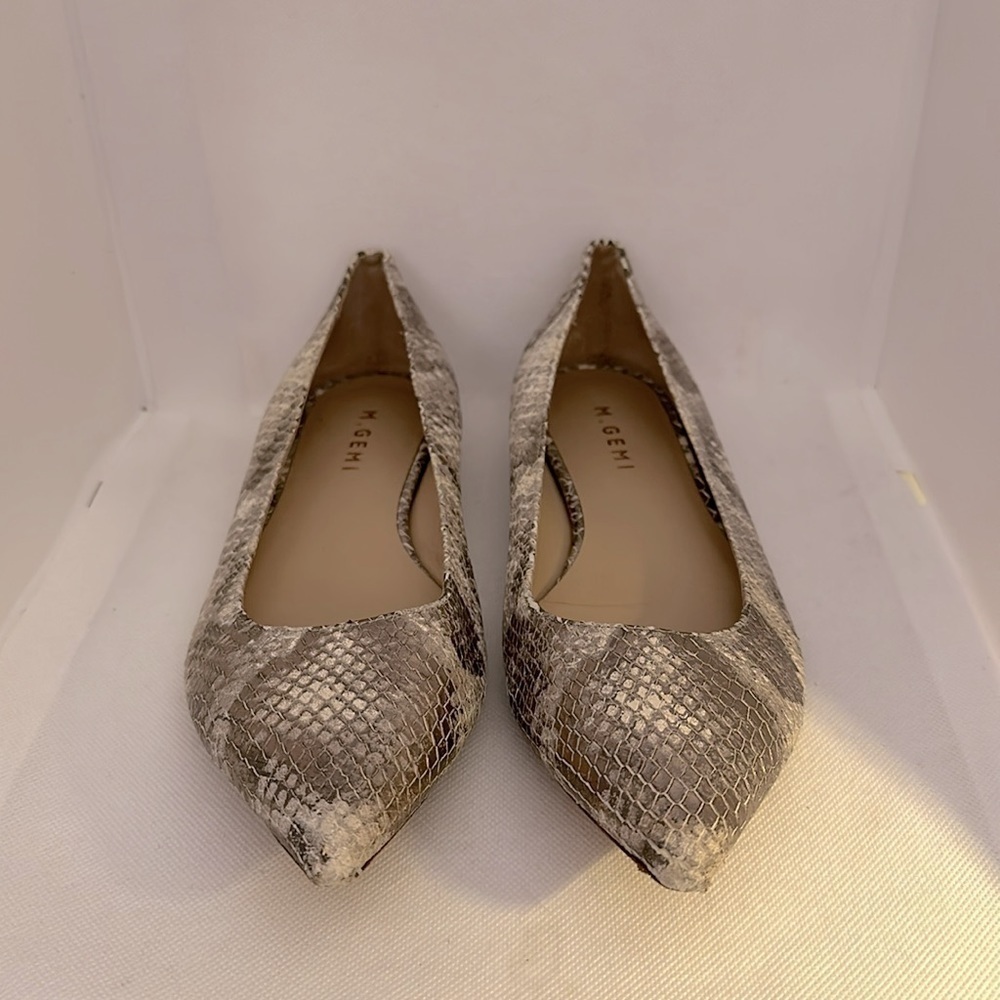 M. Gemi Metallic Python Print Flats Size Eu 40 / … - image 6